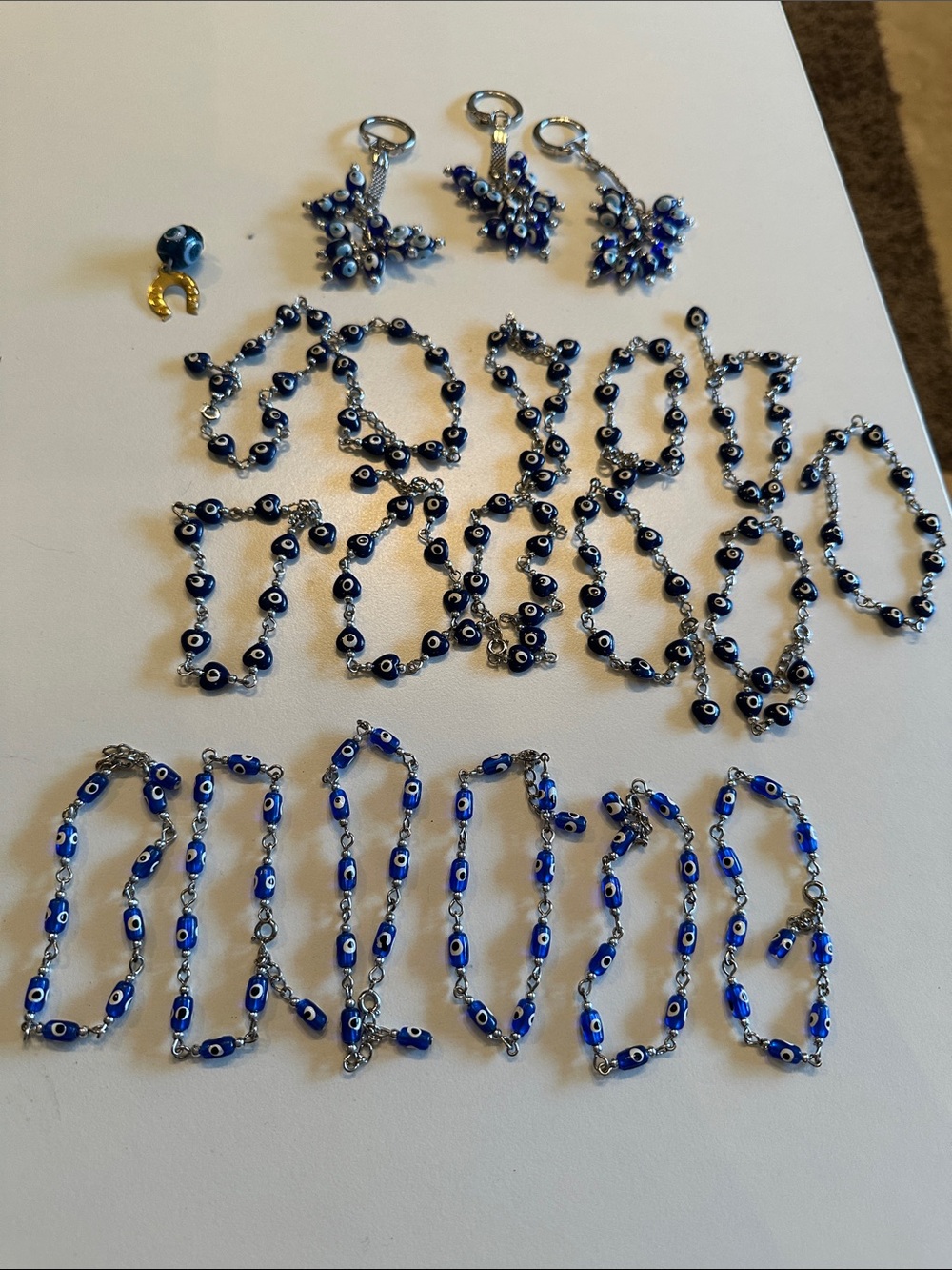 Blue Evil Eye Beaded bundle